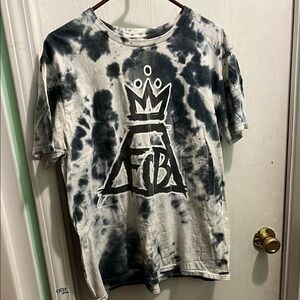Anvil Black and White Tie-Dye Short Sleeve Tee